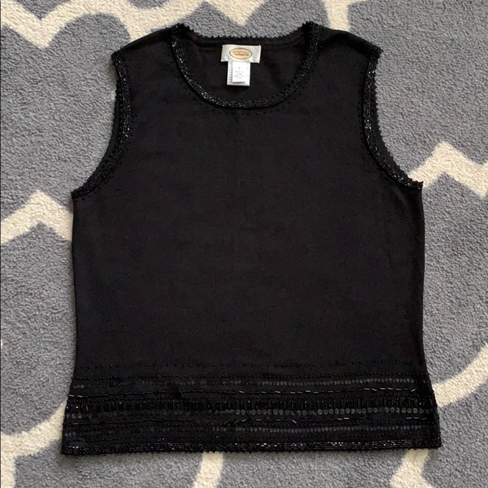 Talbots beaded sleeveless top